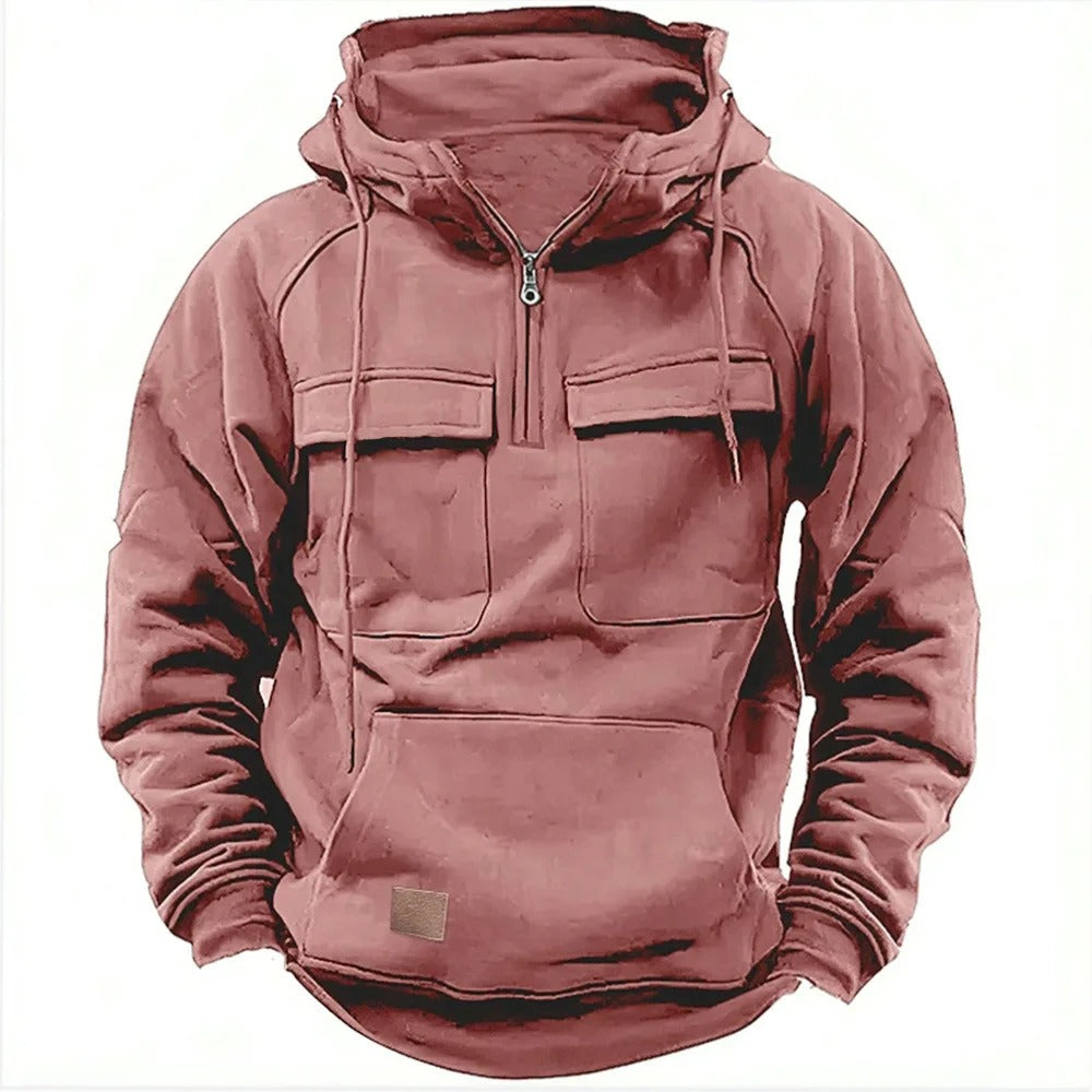 Kalvin - Demi-zip Tactique Chaud Militaire Hoodie