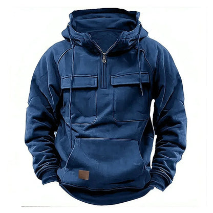 Kalvin - Demi-zip Tactique Chaud Militaire Hoodie