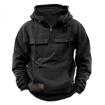 Kalvin - Demi-zip Tactique Chaud Militaire Hoodie