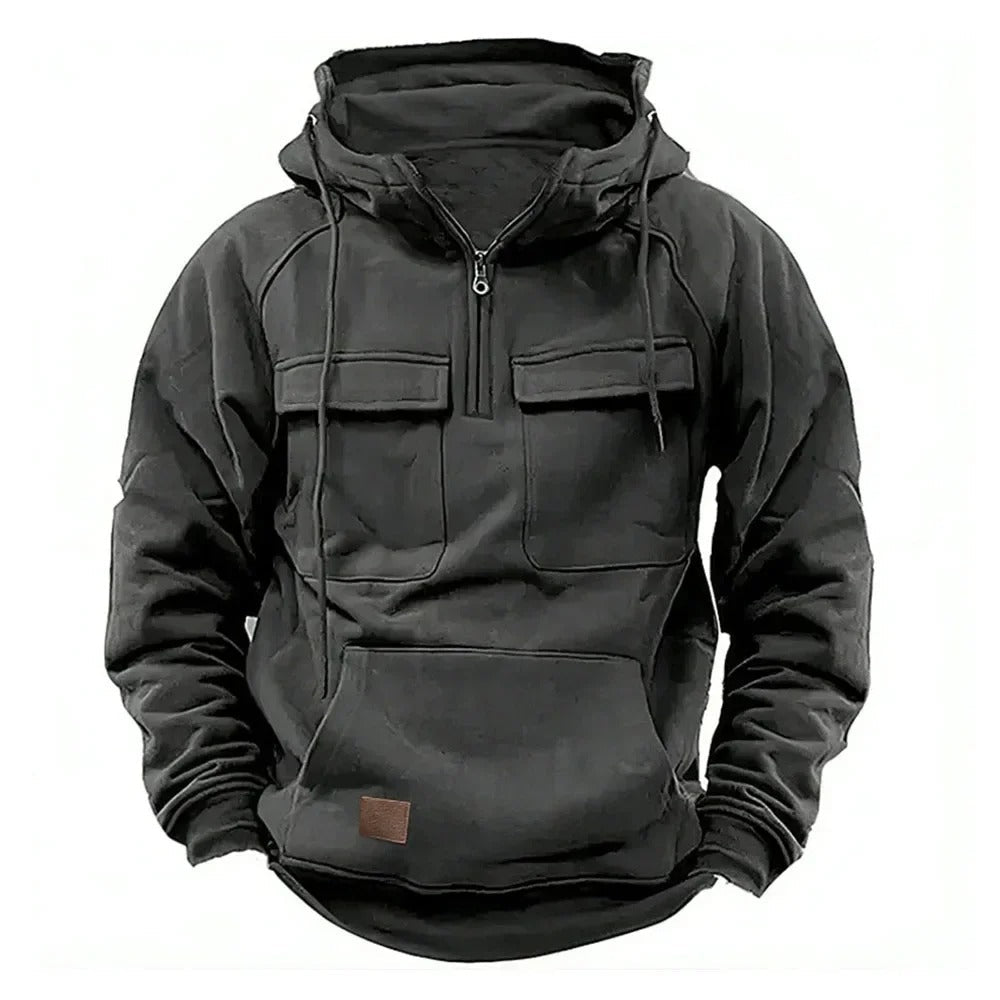 Kalvin - Demi-zip Tactique Chaud Militaire Hoodie