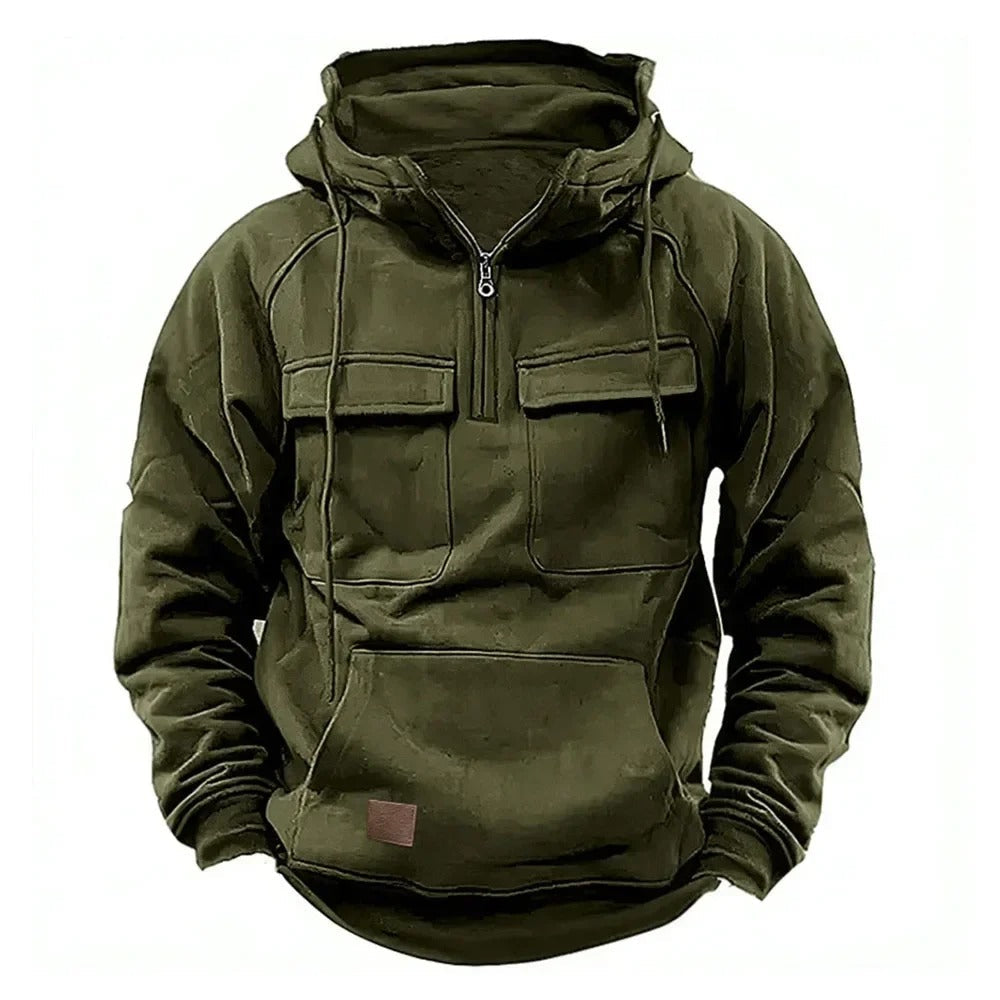 Kalvin - Demi-zip Tactique Chaud Militaire Hoodie